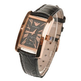 Emporio Armani Classic Black Dial Black Leather Strap Watch For Men - AR0168 Authentic Buy Shop Now