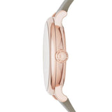 Marc Jacobs Baker Rose Gold Dial Grey Leather Strap Watch for Women - MBM1400 Authentic Buy Shop Now