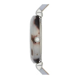 Emporio Armani White Dial Light Blue Leather Strap Watch For Women - AR11002 Authentic Buy Shop Now