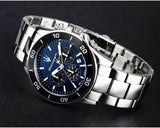 Maserati Competizione Chronograph Blue Dial Silver Steel Strap Watch For Men - R8873600009 Authentic Buy Shop Now