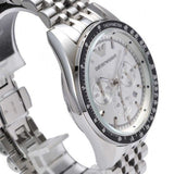 Emporio Armani Sportivo Chronograph Silver Dial Silver Steel Strap Watch For Men - AR6073 Authentic Buy Shop Now