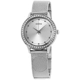 Guess Chelsea Quartz Silver Dial Silver Mesh Strap Watch For Women - W0647L6 Authentic Buy Shop Now