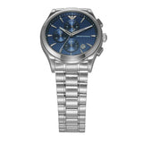Emporio Armani Chronograph Blue Dial Silver Steel Strap Watch For Men - AR11528 Authentic Buy Shop Now
