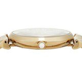 Emporio Armani Gianni T Bar Analog Crystals Gold Dial Gold Steel Strap Watch For Women - AR11608 Authentic Buy Shop Now