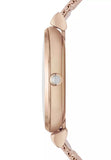 Emporio Armani Gianni T Bar Silver Dial Rose Gold Mesh Bracelet Watch For Women - AR1956 Authentic Buy Shop Now