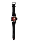 Emporio Armani Meccanico Automatic Red Dial Black Silicon Strap Watch For Men - AR60070 Authentic Buy Shop Now