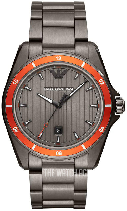 Emporio Armani Sigma Quartz Grey Dial Grey Steel Strap Watch For Men - AR11178 Authentic Buy Shop Now