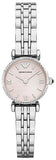 Emporio Armani Classic Gianni T Bar Crystals Pink Dial Silver Steel Strap Watch For Women - AR1781 Authentic Buy Shop Now