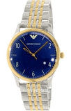 Emporio Armani Classic Quartz Blue Dial Two Tone Steel Strap Watch For Men - AR1868 Authentic Buy Shop Now
