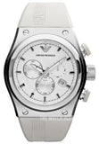 Emporio Armani Sportivo Analog Quartz White Dial White Rubber Strap Watch For Men - AR6103 Authentic Buy Shop Now