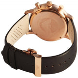 Emporio Armani Gianni Classic Chronograph White Dial Brown Leather Strap Watch For Men - AR0398 Authentic Buy Shop Now