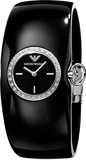 Emporio Armani Casual Analog Black Dial Black Leather Strap Watch For Women - AR0739 Authentic Buy Shop Now