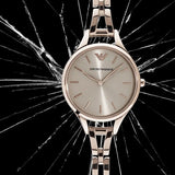 Emporio Armani Aurora Rose Gold Dial Rose Gold Steel Strap Watch for Women - AR11055 Authentic Buy Shop Now