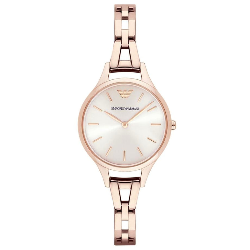 Emporio Armani Aurora Rose Gold Dial Rose Gold Steel Strap Watch for Women - AR11055 Authentic Buy Shop Now