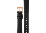 Emporio Armani Gianni T Bar Black Mother of Pearl Dial Black Leather Strap Watch For Women - AR11060 Authentic Buy Shop Now