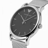Emporio Armani Luigi Quartz Grey Dial Silver Mesh Bracelet Watch For Men - AR11069 Authentic Buy Shop Now
