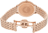 Emporio Armani Gianni T-Bar Black Dial Rose Gold Strap Watch For Women - AR11145 Authentic Buy Shop Now