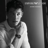 Emporio Armani Modern Slim Quartz Grey Dial Black Leather Strap Watch For Men - AR11162 Authentic Buy Shop Now