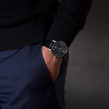 Emporio Armani Renato Analog Blue Dial Blue Leather Strap Watch For Men - AR11188 Authentic Buy Shop Now