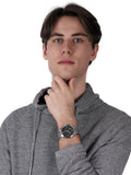 Emporio Armani Giovanni Chronograph Black Dial Silver Steel Strap Watch For Men - AR11208 Authentic Buy Shop Now