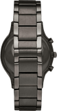 Emporio Armani Renato Chronograph Blue Dial Grey Steel Strap Watch For Men - A11215 Authentic Buy Shop Now