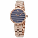 Emporio Armani Arianna Quartz Grey Dial Rose Gold Steel Strap Watch For Women - AR11220 Authentic Buy Shop Now
