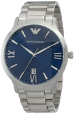 Emporio Armani Giovanni Quartz Blue Dial Silver Steel Strap Watch For Men - AR11227 Authentic Buy Shop Now
