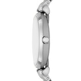 Emporio Armani Gianni T-Bar Quartz Blue Dial Silver Steel Strap Watch For Women - AR11594 Authentic Buy Shop Now