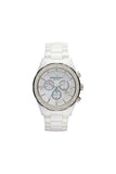 Emporio Armani Ceramica Chronograph White Dial White Ceramic Strap Watch For Women - AR1456 Authentic Buy Shop Now