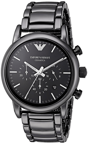 Emporio Armani Luigi Chronograph Black Dial Black Stainless Steel Watch For Men - AR1507 Authentic Buy Shop Now