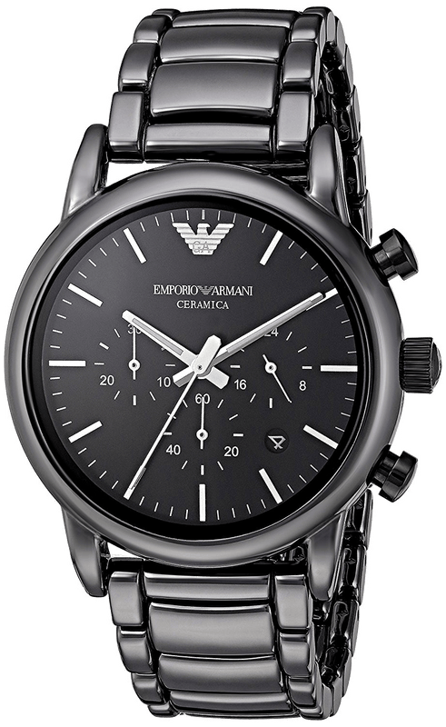 Emporio Armani Luigi Chronograph Black Dial Black Stainless Steel Watch For Men - AR1507 Authentic Buy Shop Now