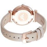 Emporio Armani Gianni T Bar Gunmetal Dial Beige Leather Strap Watch For Women - AR1681 Authentic Buy Shop Now
