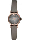 Emporio Armani Gianni T Bar Quartz Gray Dial Gray Leather Strap Watch For Women - AR1727 Authentic Buy Shop Now