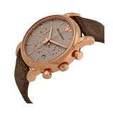 Emporio Armani Classic Chronograph White Dial Brown Leather Strap Watch For Men - AR1809 Authentic Buy Shop Now