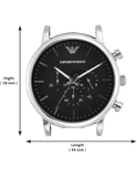 Emporio Armani Luigi Chronograph Black Dial Black Leather Watch For Men - AR1828 Authentic Buy Shop Now