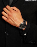 Emporio Armani Chronograph Black Dial Silver Steel Strap Watch For Men - AR1853 Authentic Buy Shop Now