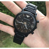 Emporio Armani Luigi Chronograph Black Dial Black Stainless Steel Watch For Men - AR1895 Authentic Buy Shop Now