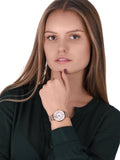Emporio Armani Gianni T Bar Mother of Pearl Rose Gold Stainless Steel Strap Watch For Women - AR1909 Authentic Buy Shop Now