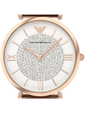 Emporio Armani Gianni T Bar White Dial Two Tone Steel Strap Watch For Women - AR1926 Authentic Buy Shop Now