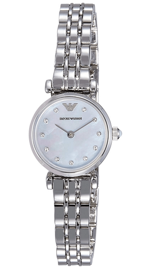 Emporio Armani Gianni Blue Dial Silver Steel Strap Watch For Women - AR1961 Authentic Buy Shop Now