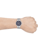 Emporio Armani Renato Chronograph Blue Dial Silver Steel Strap Watch For Men - AR2448 Authentic Buy Shop Now