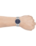 Emporio Armani Renato Blue Dial Silver Steel Strap Watch For Men - AR2477 Authentic Buy Shop Now