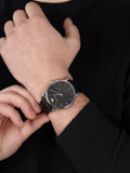 Emporio Armani Luigi Quartz Black Dial Black Leather Strap Watch For Men - AR2500 Authentic Buy Shop Now
