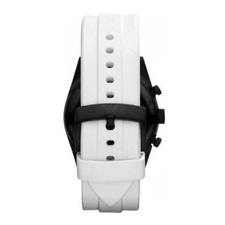 Emporio Armani Sportivo Chronograph Black Dial White Rubber Strap Watch For Men - AR6112 Authentic Buy Shop Now