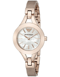 Emporio Armani Chiara Analog White Dial Rose Gold Steel Strap Watch For Women - AR7329 Authentic Buy Shop Now