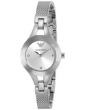 Emporio Armani Quartz Silver Dial Silver Steel Strap Watch For Women - AR7361 Authentic Buy Shop Now