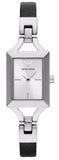 Emporio Armani Chiara Analog Silver Dial Black Leather Strap Watch For Women - AR7372 Authentic Buy Shop Now