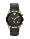 Emporio Armani Sportivo Quartz Black Dial Black Steel Strap Watch For Men - AR8023 Authentic Buy Shop Now