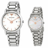 Emporio Armani Quartz White Dial Silver Steel Strap Watch For Men - AR90000 Authentic Buy Shop Now