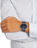 Emporio Armani Aviator Blue Dial Blue Leather Strap Watch For Men - AR11105 Authentic Buy Shop Now